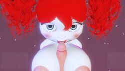  blue_eyes doll female licking_penis looking_at_viewer paizuri poppy_(poppy_playtime) poppy_playtime r2d red_hair titjob  rating:explicit score: user:pearlnsfw