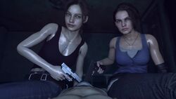 1boy 2girls 3d akumasfm angry animated at_gunpoint biohazard blue_eyes briefs briefs_only bulge capcom claire_redfield clothed clothed_female female female_focus femdom gun gunpoint holding_gun holding_pistol imminent_rape jill_valentine jill_valentine_(sasha_zotova) looking_at_viewer male male_pov mp4 no_sound pistol pov resident_evil resident_evil_2 resident_evil_2_remake resident_evil_3 resident_evil_3_remake reverse_rape source_filmmaker tagme threatening trigger_discipline underwear_only video video_games rating:Explicit score:138 user:akumasfm