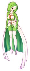 1girls anthro blush bondage bound breasts color crotch_rope female female_gardevoir female_only female_pokemon front_view gardevoir green_hair green_skin hair nintendo nipples pokemon pokemon_rse rope solo tagme unundun white_skin rating:Explicit score:16 user:bot