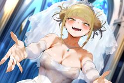 ai_generated big_breasts blonde_hair boku_no_hero_academia breasts church cleavage crying crying_with_eyes_open himiko_toga my_hero_academia seapine toga_himiko wedding_dress wedding_veil yellow_eyes rating:Explicit score:103 user:Sekylol