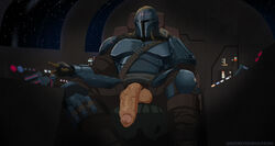 1boy 2022 armor balls bara barazoku big_balls big_penis clothing din_djarin flaccid flaccid_penis foreskin greeneyedwolfking hairy_balls half-erect helmet hi_res highres male male_only male_pubic_hair mandalorian penis star_wars the_mandalorian rating:Explicit score:9 user:biscuitzzz