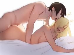 1boy 1girls ass bed bed_sheet black_hair blonde_hair blush breasts canon_couple closed_eyes couple deep_penetration dialogue doggy_style duo duo_focus english_text female from_behind from_behind_position grabbing_sheets hair_over_one_eye highres husband_and_wife ino_yamanaka licking licking_ear light-skinned_female light-skinned_male light_skin lips lipstick male male/female male_penetrating married_couple moan moaning moaning_in_pleasure monday_mint naked naruto naruto:_the_last naruto_(series) naruto_shippuden nude nude_female nude_male on_bed on_front on_stomach open_mouth pale-skinned_female pale-skinned_male pale_skin penetration pink_lips pink_lipstick sai sex shounen_jump straight text thrusting thrusting_into_ass tongue tongue_out voluptuous yellow_hair rating:Explicit score:305 user:DarksideRose