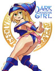 1girls ass big_ass big_butt blonde_hair boots breasts dark_magician_girl eye_contact female female_focus female_only green_eyes long_hair looking_at_viewer solo text thick_thighs thighs tony_welt yu-gi-oh! rating:Questionable score:45 user:Mukkypokky