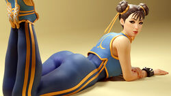 1girls 3d absurd_res ass bent_legs brown_eyes brown_hair capcom chun-li chun-li_(fortnite) dpmaker female female_only fortnite hair_bun hair_buns looking_at_viewer looking_back lying lying_on_stomach red_lipstick solo solo_female spiked_bracelet street_fighter thick_thighs x_redeyes rating:Questionable score:131 user:!nner$elf89