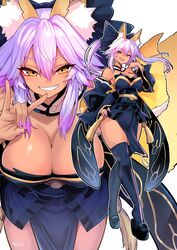 brown_skin fate/extra fate/grand_order fate_(series) fox_ears fox_girl fox_tail gyaru tagme tamamo_no_mae_(fate) wisespeak rating:Questionable score:57 user:nectarine