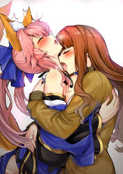 fate/extra fate/grand_order fate_(series) hakuno_kishinami tamamo_no_mae_(fate) wisespeak yuri rating:Questionable score:47 user:nectarine