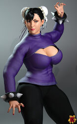 1girls 3d big_breasts boob_window capcom chun-li cleavage_cutout female female_only fully_clothed hagiwara_studio solo solo_female street_fighter street_fighter_v sweater tagme thick_thighs rating:Questionable score:39 user:Crcole331