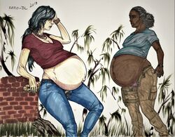 2girls african african_female belly big_belly big_breasts breasts chloe_frazer cleavage dark-skinned_female dark_skin female indian indian_female nadine_ross nipple_bulge pregnant traditional_media_(artwork) uncharted zero-thl rating:Questionable score:22 user:emissaryofrainbows