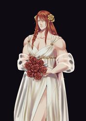 1boy ambush_(trap) bride crossdressing deity dress elden_ring flower fromsoftware male male_only muscular_male pkb radagon_of_the_golden_order red_hair revealing_clothes transparent_clothing wedding wedding_dress rating:Questionable score:39 user:deleted6891