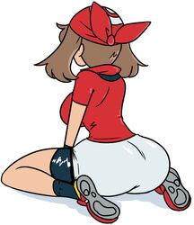 1girls 2022 absurd_res alternate_breast_size ass bandana big_ass bike_shorts breasts brown_hair bubble_butt clothed clothing dat_ass facing_away female female_only full_body hat highres huge_ass kneeling large_breasts may_(pokemon) nintendo pencil_skirt pokemon pokemon_rse red_bandana red_shirt shadow shirt shoes shorts shorts_under_skirt silenttandem simple_background sitting skirt socks solo wariza white_background rating:Questionable score:86 user:Blookryynnn