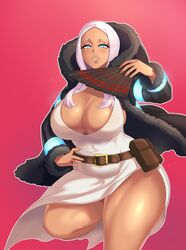 big_breasts breasts dark-skinned_female dark_skin enen_no_shouboutai fire_force linkxs long_hair princess_hibana thick_thighs thighs voluptuous rating:Questionable score:76 user:Drabeast99