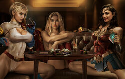 3girls absurd_res bikini_armor cards celebrity clothing dc dc_comics dceu diana_prince erect_nipples erect_nipples_under_clothes female female_only gal_gadot hi_res kara_zor-el karen_starr large_breasts multiple_girls ninjartist nipple_bulge poker poker_chip pokies power_girl pussy real_person realistic strip_poker supergirl supergirl_(series) superheroine superman_(series) wonder_woman wonder_woman_(dceu) wonder_woman_(series) rating:Questionable score:225 user:gougetsu00