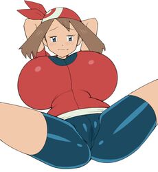 1girls breasts brown_hair clothed clothing female female_only grey_impact huge_breasts huge_tits huge_tits_teen human human_only may_(pokemon) nintendo pokemon pokemon_rse solo solo_female teenage_girl teenager top_heavy young rating:Questionable score:262 user:throwawayfap2