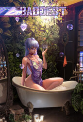 1girls bath bathing bottomless evelynn fan_yang female female_only k/da_evelynn k/da_series league_of_legends looking_over_eyewear looking_over_glasses looking_over_sunglasses nude purple-tinted_eyewear purple_hair sunglasses thick_thighs tinted_eyewear rating:Questionable score:91 user:deleted6891