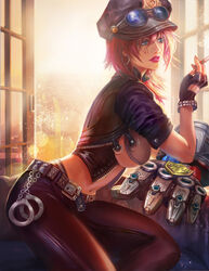 1girls arcane athletic_female big_breasts breasts fan_yang female female_only human league_of_legends pink_hair short_hair tattoo underboob vi rating:Questionable score:88 user:deleted6891