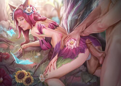 9_tails ahri animal_ears animal_girl big_breasts breasts busty cleavage clothing curves curvy curvy_body curvy_female curvy_figure curvy_hips eclipse_series elderwood_ahri elderwood_series eyelashes eyeliner eyeshadow facial_markings female flower fluffy fluffy_ears fluffy_tail fluffy_tails fox fox_girl fox_tail furry_tail hoobamon horns hourglass_figure humanoid inner_ear_fluff kemonomimi kitsune league_of_legends light-skinned_female light_skin long_hair multiple_tails nine_tailed_fox pale-skinned_female pale_skin pink_hair realistic riot_games tail thighs vastaya video_games yellow_eyes rating:Explicit score:13 user:LewdVesani