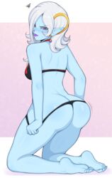 1girls 2d absurd_res afrobull ass big_ass blue-skinned_female blue_body blue_skin breasts bubble_butt digital_media_(artwork) dragon_ball dragon_ball_xenoverse eye_contact feet female high_resolution lipstick long_hair looking_at_viewer looking_back micro_bikini pink_eyes png pointy_ears purple_eyes short_hair small_breasts solo thick_thighs toes towa white_hair rating:Questionable score:340 user:Ugabuga