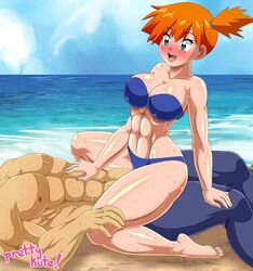 1boy abs alternate_breast_size asymmetrical_hair bangs beach bikini blue_bikini blue_swimsuit blush breasts cowgirl_position creatures_(company) eyelashes female game_freak gen_1_pokemon green_eyes gym_leader hair_tie huge_breasts kasumi_(pokemon) large_breasts legs masturbation misty_(pokemon) muscular nintendo orange_hair outdoors pants penis pk-studios pokemon pokemon_(anime) pokemon_(game) pokemon_frlg pokemon_rgby ponytail sex side_ponytail sky straight sweat sweatdrop swimsuit the_electric_tale_of_pikachu thighs water rating:Questionable score:25 user:Misty_lover