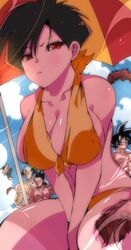 1girls bardock bikini black_hair dragon_ball dragon_ball_z female female_focus hi_res omochi_db red_eyes seripa short_hair shugesh sitting swimsuit tail thighs tora totepo wide_hips rating:Questionable score:147 user:WatchTheLanguage