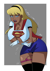 1girls 2d areola_slip areolae big_breasts blonde_hair blue_eyes blush breasts cleavage clothed_masturbation clothing dc_comics dcau embarrassed erect_nipples erect_nipples_under_clothes female female_only ghostlessm gloves headband kara_danvers kara_zor-el kryptonian large_breasts looking_at_viewer masturbation panties skirt stockings supergirl superheroine superman:_the_animated_series superman_(series) thick_thighs thong thunder_thighs underboob vibrator vibrator_in_pussy vibrator_under_clothes wide_hips rating:Explicit score:199 user:Tronitrus