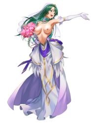 1girls alternate_costume armpits biggitybiggitybig bouquet breasts bride cecilia_(bridal)_(fire_emblem) cecilia_(fire_emblem) edit edited_official_artwork elbow_gloves female female_only fire_emblem fire_emblem:_the_binding_blade fire_emblem_heroes flower gloves green_eyes green_hair large_breasts long_hair nintendo nipples nude_filter official_alternate_costume official_art open_mouth smile solo topless transparent_background wedding_dress rating:Questionable score:63 user:kris923