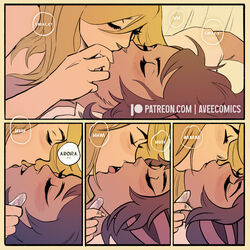 2girls adora anthro artist_signature aveecomics bed blonde_hair blouse brown_hair canon_couple cat_ears catgirl catra closed_eyes collared_shirt comic couple dark_skin dialogue english_text eyelashes eyeliner fangs female female/female female_only hi_res hug hugging kissing long_hair makeup naked_shirt nude open_shirt romantic sex she-ra_and_the_princesses_of_power shirt speech_bubble text tongue tongue_out wing_collar yuri rating:Explicit score:44 user:Mistress_Elizabeth