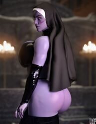 1girls 3d ass breasts dota_2 drow_ranger female female_only high_resolution large_ass large_breasts looking_at_viewer nun nun_outfit purple_skin rude_frog solo thighhighs thighs very_high_resolution wide_hips rating:Explicit score:52 user:MegaPint