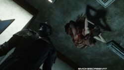 1girls 3d 3d_(artwork) brown_hair ceiling claire_redfield claire_redfield_(jordan_mcewen) covering_own_mouth hand_over_mouth hand_over_own_mouth hiding interspecies licker long_tongue male monster mr_x nude nude_female on_ceiling resident_evil resident_evil_2 resident_evil_2_remake sex smokescreen117 stealth_sex teenager tongue_wrap upside-down vaginal_penetration vaginal_sex rating:Explicit score:10 user:romero1718