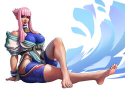 1girls ass azuma_yasuo azumaarts barefoot big_ass big_breasts breasts capcom feet female french french_female light-skinned_female light_skin manon_legrand nail_polish pink_hair short_hair short_hair_with_long_locks soles street_fighter street_fighter_6 thick_thighs toes rating:Questionable score:57 user:Crcole331