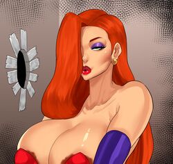 1girls areola_slip areolae bimbo breasts cyberboi disney female glory_hole human jessica_rabbit large_breasts looking_at_viewer solo solo_female thick_lips who_framed_roger_rabbit rating:Questionable score:196 user:Fried_Pear