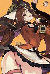 1girls amailohalmachi animal_ears artist_request ass big_ass big_butt breasts brown_clothing brown_hair cat_ears cat_pose cat_tail catgirl dark_hair east_asian east_asian_clothing east_asian_female far_eastern far_eastern_clothing far_eastern_female female female_only guilty_gear jacket kuradoberi_jam martial_artist medium_breasts nice_ass panties pantyshot skirt smile smiling solo_female tagme tagme_(artist) tail thigh_strap thighs rating:Questionable score:72 user:Fumeknight1