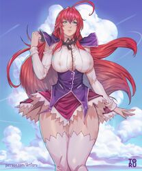 1girls 2022 arttoru big_breasts curvaceous curvy_figure erect_nipples high_resolution high_school_dxd long_hair looking_at_viewer microskirt milf nipple_bulge nipples_visible_through_clothing red_hair rias_gremory skirt tagme rating:Questionable score:186 user:Dragon98