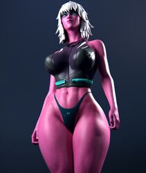 1girls 3d big_breasts fortnite fortnite:_battle_royale harlowe_(fortnite) hips pink_skin thick_thighs white_hair wotm8h8 rating:Questionable score:174 user:LTM0358