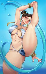 1girls 2022 breasts brown_eyes brown_hair capcom chun-li edemevas female female_only hips large_breasts looking_at_viewer low-angle_view short_hair slim_waist smile standing_split street_fighter street_fighter_6 thick_thighs thighs twin_buns watermark wide_hips rating:Questionable score:195 user:ZetaReborn