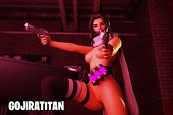  1girls female fortnite functionally_nude functionally_nude_female gojiratitan gojiratitannsfw gun guns solo_female vi_(fortnite)  rating:explicit score: user:gojiratitan