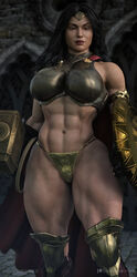 1girls 3d 3d_(artwork) abs amazon amazonian athletic athletic_female big_breasts bikini_armor black_hair blue_eyes breasts busty cape celebrity cga3d curvy cute daz3d daz_studio dc dc_comics dc_extended_universe dceu diana_prince erotichris female female_only gal_gadot gauntlets hammer hourglass_figure human human_only impractical_armor lady_thor lady_thor_(cosplay) large_breasts light-skinned_female light_skin looking_at_viewer marvel marvel_cinematic_universe mjolnir muscular muscular_female navel_piercing pawg pierced_belly_button realistic realistic_textures shield smug smug_expression solo solo_female thick thick_ass thick_thighs thor:_love_and_thunder thor_(series) voluptuous voluptuous_female wide_hips wonder_woman wonder_woman_(dceu) wonder_woman_(series) rating:Questionable score:78 user:Crcole331