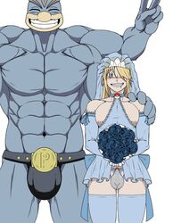 1boy bigger_male bulge cum cum_drip femboy feminine_male huge_cock human_on_feral kiahl leaking lobsterkiahl machamp male_bride male_only male_wife marriage married married_couple muscular muscular_male panties pokemon pokemon_legends:_arceus pokephilia practically_nude size_difference volo_(pokemon) wedding wedding_dress wedding_lingerie wedding_veil rating:Explicit score:168 user:kiahl