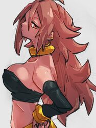 1girls android_21 android_21_(human) dragon_ball dragon_ball_fighterz female kemachiku looking_at_viewer messy_hair sideboob solo tagme rating:Explicit score:36 user:Android21XXX