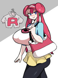 alternate_breast_size alternate_costume breasts huge_breasts jessie_(pokemon) leebongchun outfit_swap pokemon pokemon_bw2 rosa_(pokemon)_(cosplay) skirt thick_ass thick_thighs thighs tights rating:Explicit score:113 user:horsecock_whore