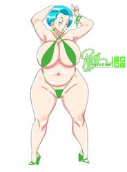 1girls big_breasts big_lips bikini bikini_bottom bikini_top blush breasts bulma_briefs bulma_briefs_(gt_saga) curvaceous curvy cyan_eyes cyan_hair dragon_ball dragon_ball_gt earrings feet female female_only green_bikini green_lips green_lipstick hair heels high_heels huge_breasts large_breasts legs lips lipstick mature mature_female mature_woman milf mother plump repv short_hair solo solo_female thick_lips thick_thighs thighs venus_body voluptuous rating:Explicit score:91 user:daft_human