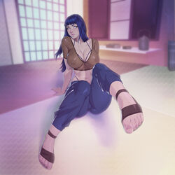 arttoru bedroom big_breasts bikini cameltoe cleavage feet female foot_fetish foot_focus hyuuga_hinata milf naruto naruto_shippuden sandals see-through shounen_jump toes violet_eyes rating:Explicit score:275 user:moistlover