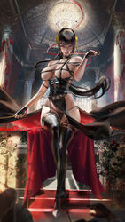 assassin big_breasts outfit sakimichan spy_x_family stiletto_(weapon) tape thighs thorn_princess weapon yor_briar rating:Explicit score:28 user:The_Realistic