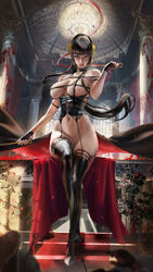 assassin big_breasts outfit sakimichan spy_x_family stiletto_(weapon) thighs thorn_princess weapon yor_briar rating:Explicit score:66 user:The_Realistic