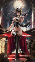 assassin big_breasts outfit sakimichan spy_x_family stiletto_(weapon) thighs thorn_princess weapon yor_briar rating:Explicit score:27 user:The_Realistic