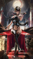 assassin big_breasts outfit sakimichan spy_x_family stiletto_(weapon) thighs thorn_princess yor_briar rating:Explicit score:28 user:The_Realistic