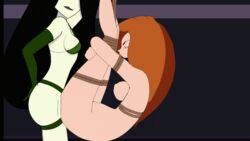 2girls animated ball_gag bikini_top bondage bouncing_breasts bound captured dawho555 disney disney_channel female female_focus female_only female_penetrated femdom femsub fucked_by_villain gag gagged gif green_ball_gag green_eyes green_hair green_skin helpless kim_possible kimberly_ann_possible long_gloves naked nipples nude nude_female penetration rape red_hair restrained rope rope_bondage sex_toy shego strap-on strap-on_sex suspension suspension_bondage tied_up vaginal_penetration yuri rating:Explicit score:325 user:Taigan