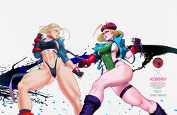 2girls abs ass athletic athletic_female big_ass big_breasts blonde_hair blue_eyes breasts calad_g cameltoe cammy_white capcom cleavage female female_only fit fit_female leotard light-skinned_female noobovich sideboob street_fighter street_fighter_6 thick_thighs wide_hips rating:Questionable score:59 user:Tronitrus