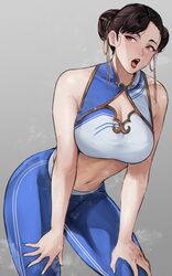 boob_window capcom chun-li cleavage deep_cleavage full_cleavage kobi420 large_breasts open_mouth street_fighter street_fighter_6 sweat rating:Explicit score:117 user:Uglydude452