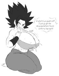 1girls big_breasts blush breasts caulifla dragon_ball dragon_ball_super dragon_ball_z female huge_breasts lactation lactation_through_clothes nipple_bulge sunsleptos thick_thighs rating:Questionable score:164 user:emissaryofrainbows