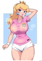 1girls 2022 absurd_res alternate_breast_size alternate_hairstyle arms_up big_lips blonde_female blonde_hair blue_eyes breasts commission crown dick_sucking_lips female female_only football football_player football_uniform hips huge_breasts long_hair mario_(series) mario_strikers nintendo nipples nipples_visible_through_clothing ponytail princess princess_peach puffy_lips royalty short_shorts shorts simmsy slim_waist soccer_uniform sportswear steam steaming_body sweat sweaty_body thick_lips thick_thighs thighs visible_breath wide_hips rating:Explicit score:318 user:ZetaReborn